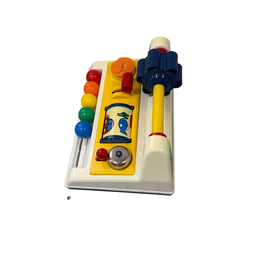 Vintage Kawada Activity Center Sensory Toy Made in Japan Primary Colors Bell
